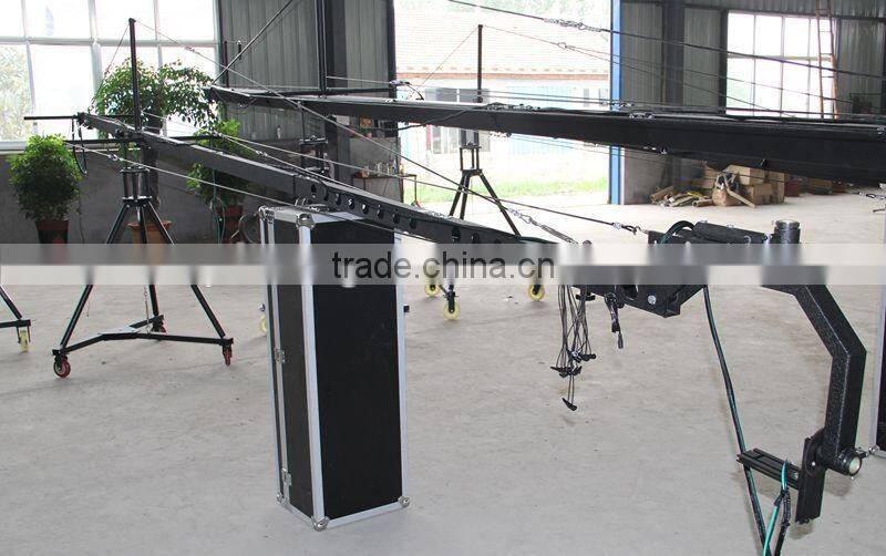 Professional 8m square DV jimmy jib crane film&video shooting TV camera crane