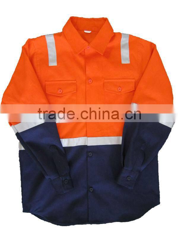 high visibility reflective safey shirt long sleeves