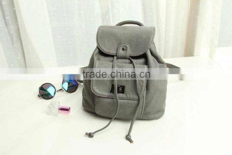 2016 KAUKKO new design leather travel bag durable massage backpack for teen girls