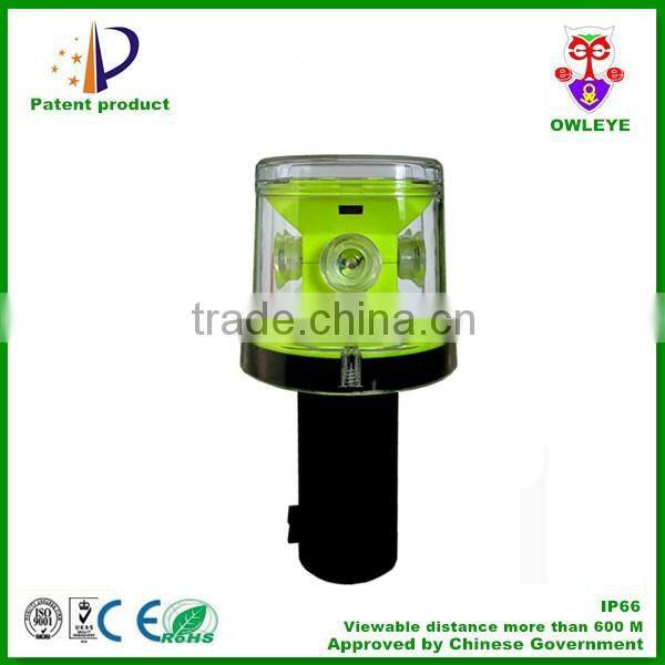 synchronous flash road construction warning light with JJY60 radio signal receiver for safety