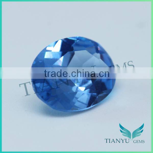 aaa quality 107# oval shape dark sapphire blue lab creat spinel
