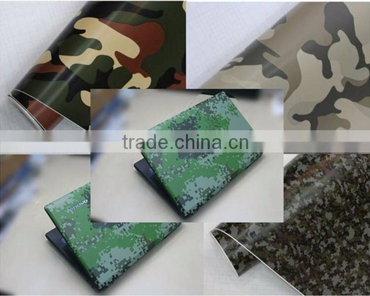Best selling PVC Vinyl Film Bubble Free white camouflage car vinyl film for Car Wrapping