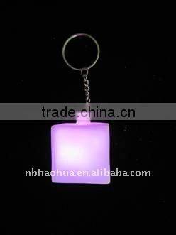 plastic square led keychain
