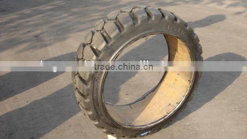 Rim-Assembled Solid Tyre 10x4x6 1/2