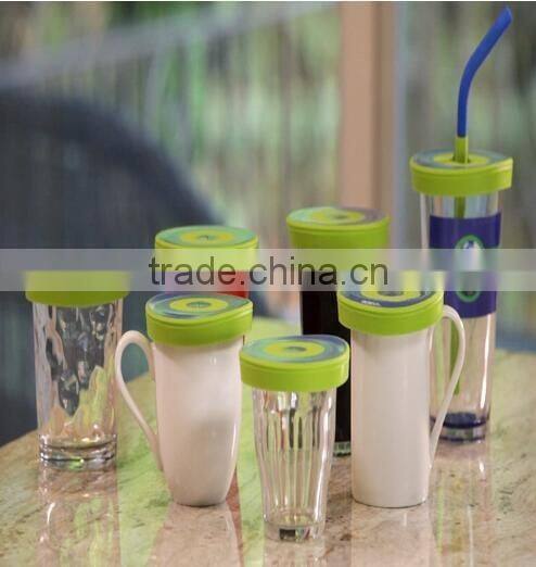 children silicone cup lid with straw & baby silicone sippy cup lids