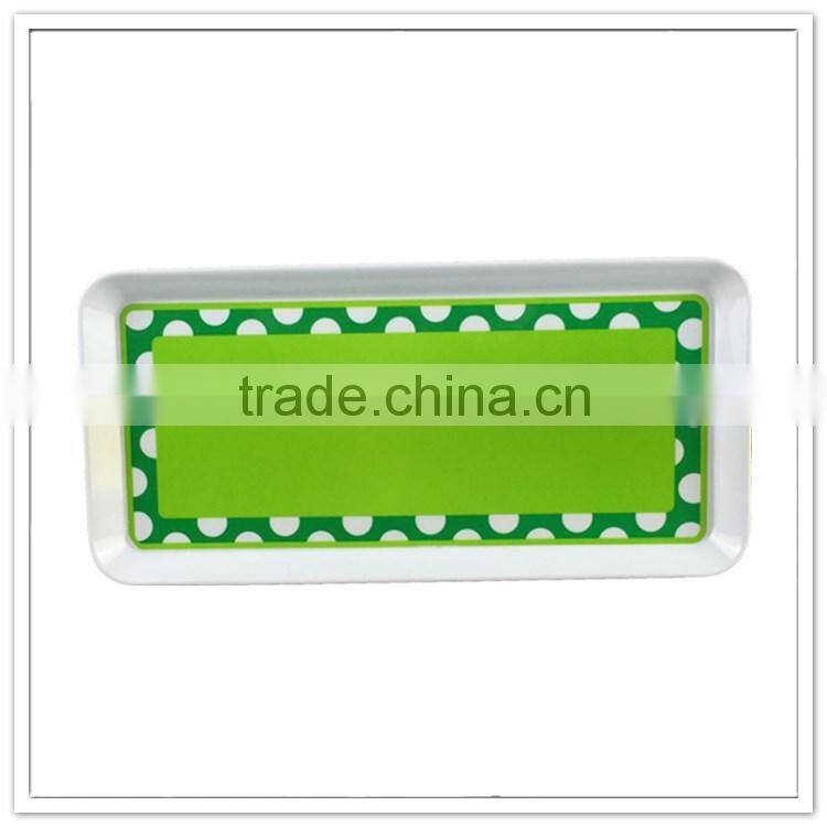 Family daily use plastic melamine long cake tray