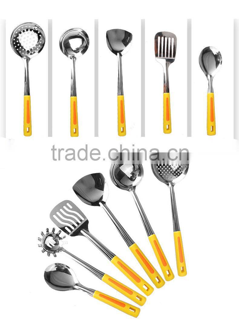 2015 high Quality cutlery kitchenware with plastic handle korean kitchen tools/modern kitchen designs 7PCS/SET S33