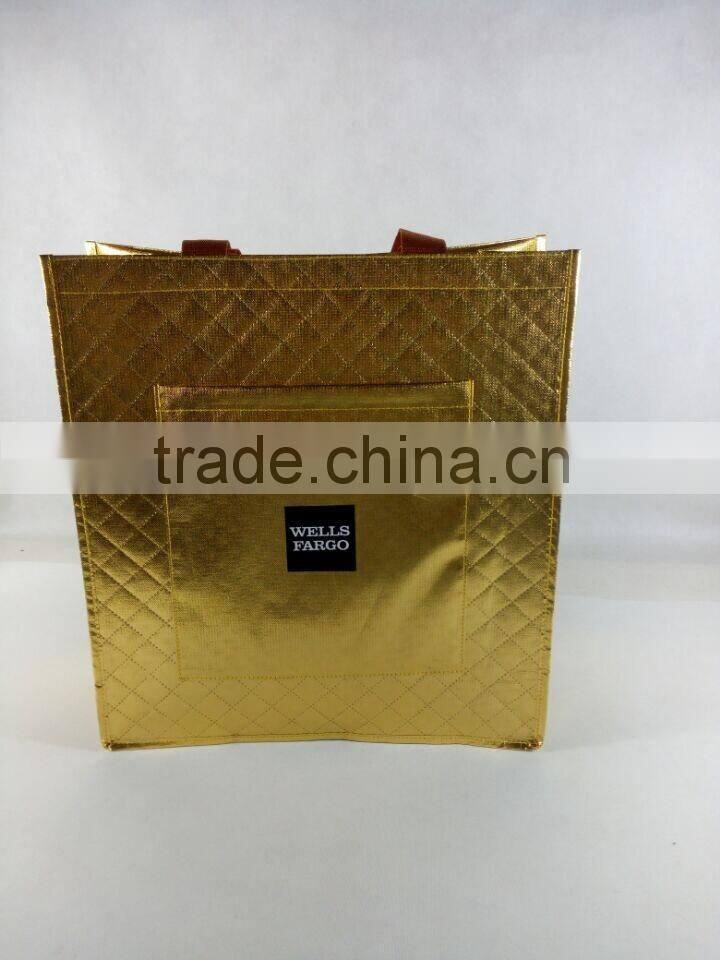 high quality silver gold laminated pp non woven bags