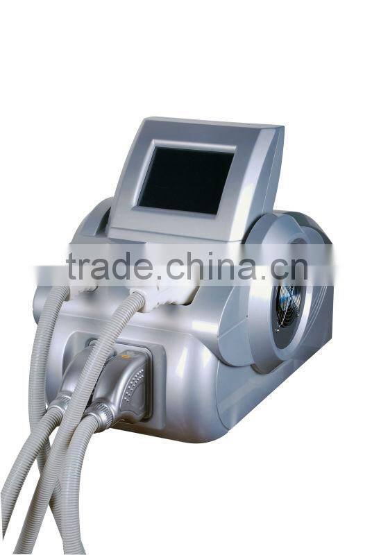 2 handpiece portable ipl hair removal machine with colorful touch screen