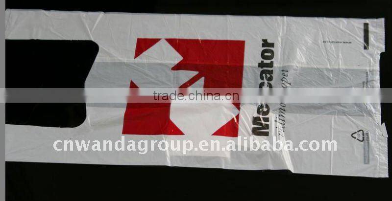 Die cut plastic bag Upper double folding plastic bag