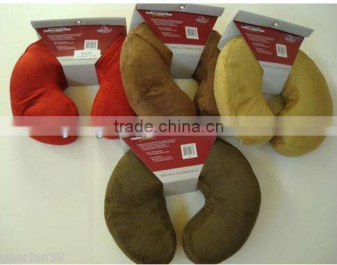 U Shape Comfort Neck Travel Pillow Spring Clip Attachment