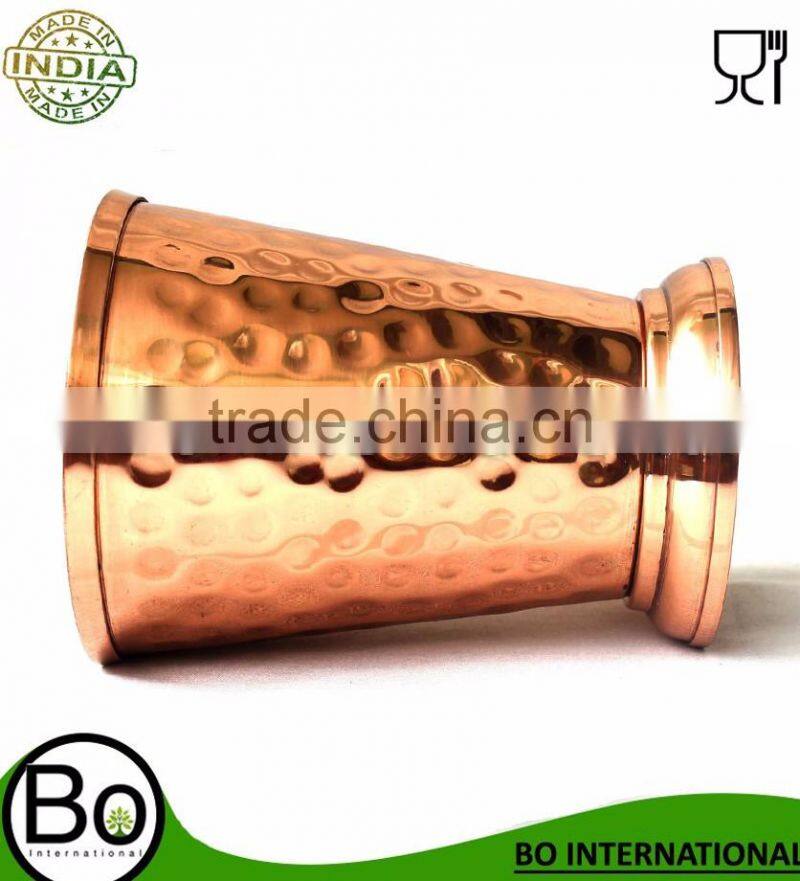 Hand Hammered Pure Copper Tumbler. Tumbler,Hammered Solid Hourglass Tumblers / Copper Glass Set of - 2