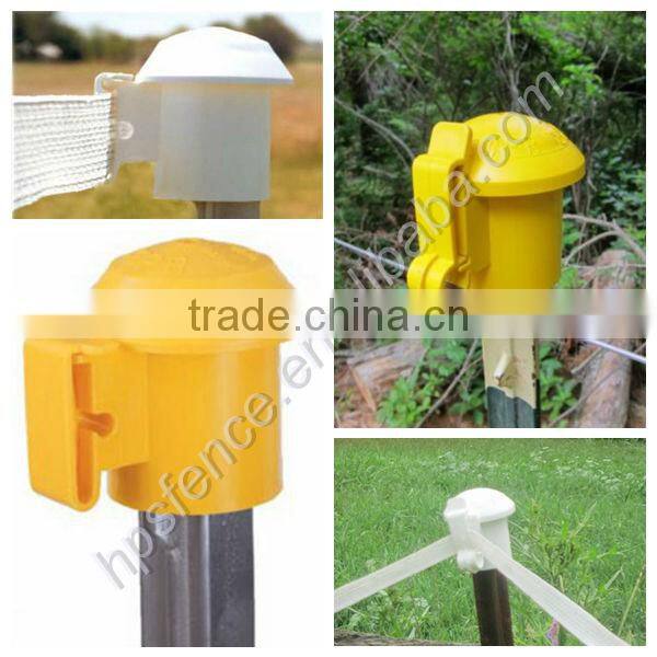 2013 China manufacturer snap'r cap'r wood post electric fence tape snap cap for electric fence