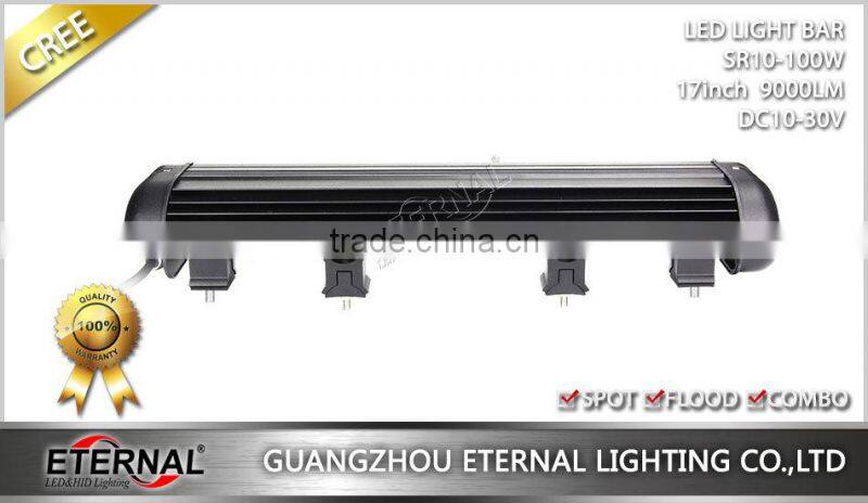 100W 17inch led light bar 4WD off road truck tractor forklift police emergency vehicles light bar driving lamp