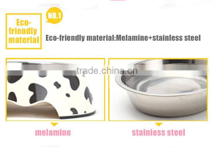 For Amazon and eBay stores Melamine stainless steel paw print pet bowl dog bowl