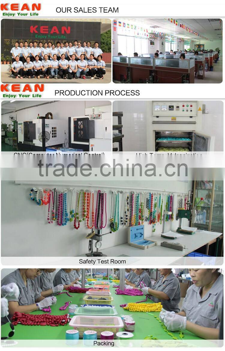 Fashion FDA mom wearing silicone bond teether pendant