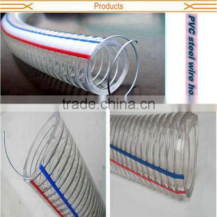 steel wire reinforced transparent pvc hose
