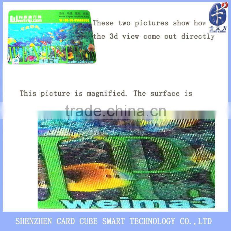 3D pvc Santa Claus picture card