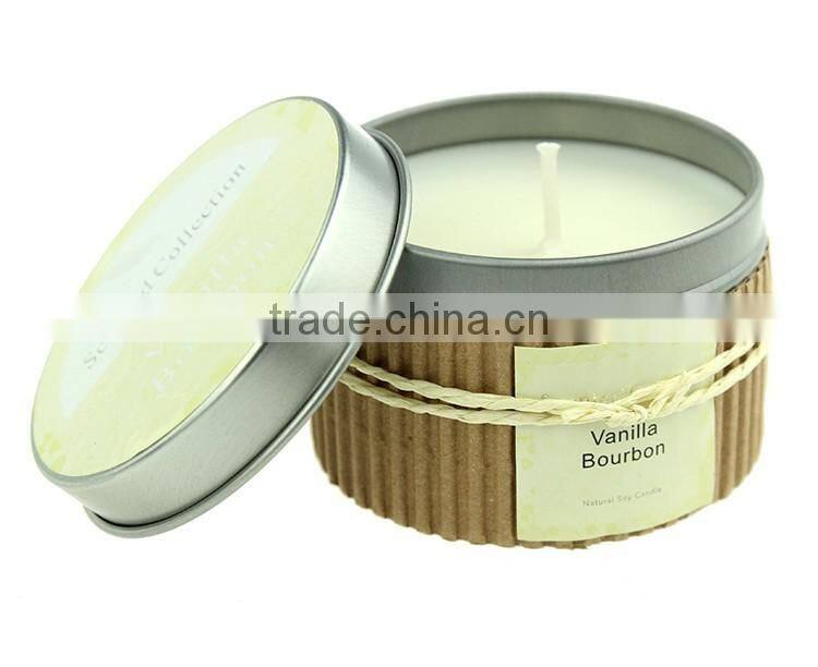 100% natural soy wax candle in metal jar , scented candle in Cooper Metal Jar,natural essence candle
