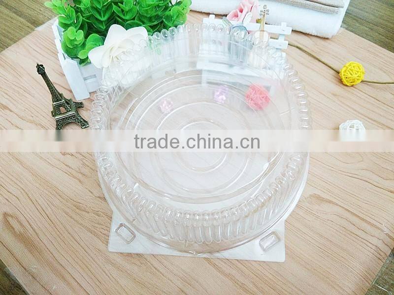 Round clear disposable plastic birthday cake dome containers