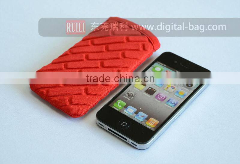 Colourful soft SBR neoprene material bag for cell phone