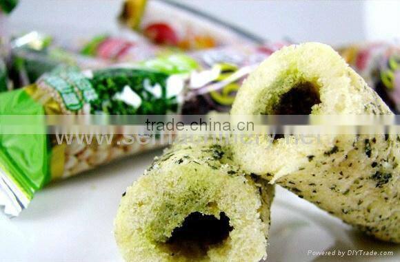 Fully Automatic Sweet corn puffed food machine with Rich cocoa filling with CE(made in jinan chenyang company)