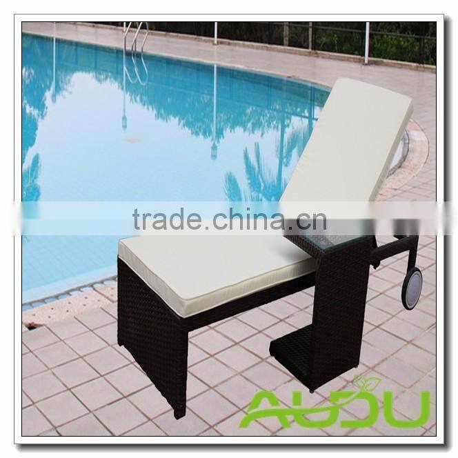Audu Sicilia Black Rattan Sun Loungers