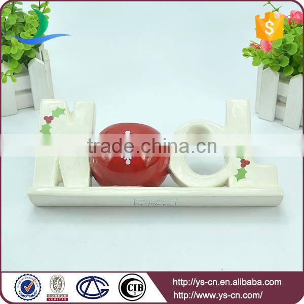 home decoration solid " NOEL" shape ceramic sign