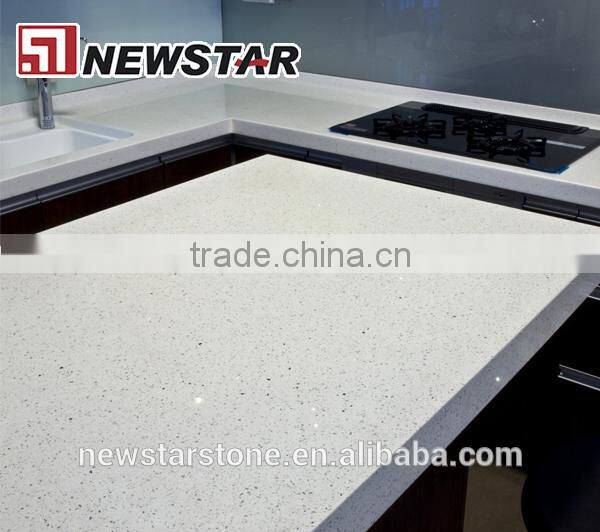 High quality sparkle white quartz small countertop