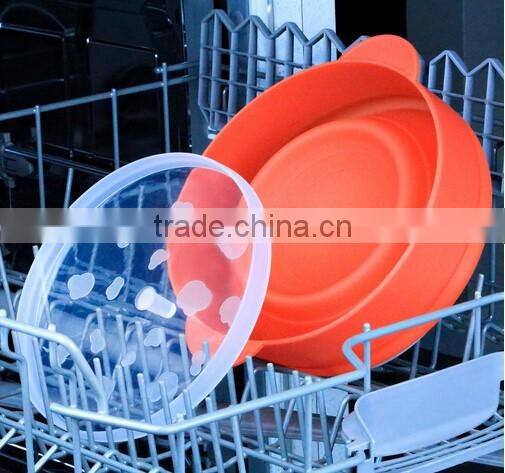 Collapsible Silicone Popcorn Popper,Microwaveable Silicone Popcorn Bucket