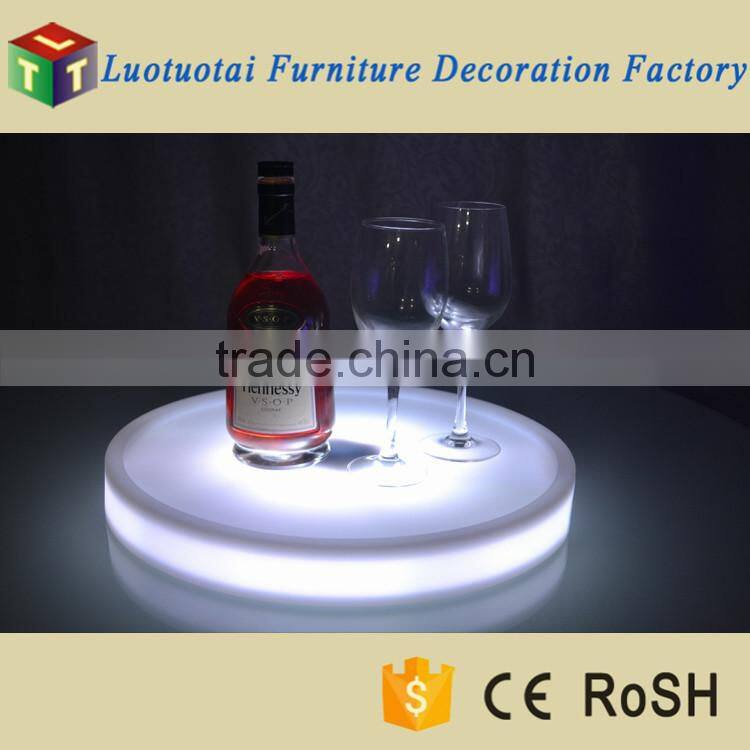 PE material round shape RGBW color LED wine pallet for events/party/wedding