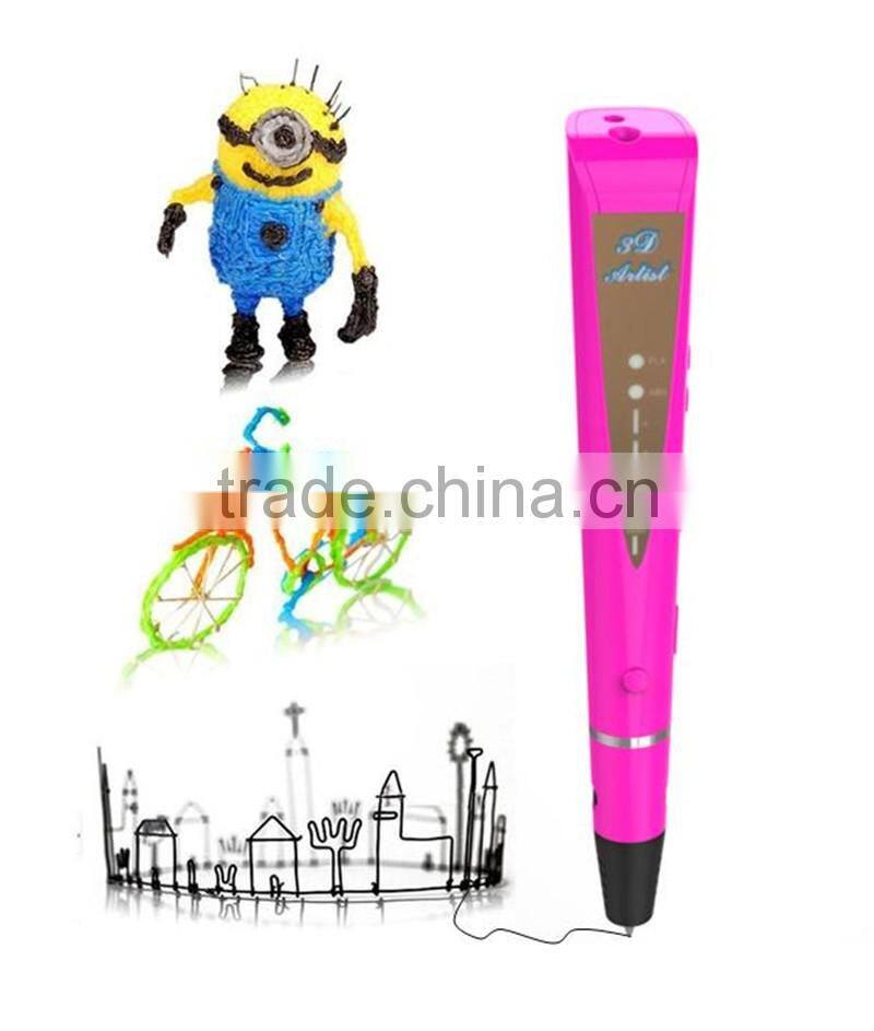 Kids Toy 2016 Magic Promotional Pen 3d Digital 3d Printer Pen 2016 best selling 3D writting pen with 1.75mm ABS PLA filament