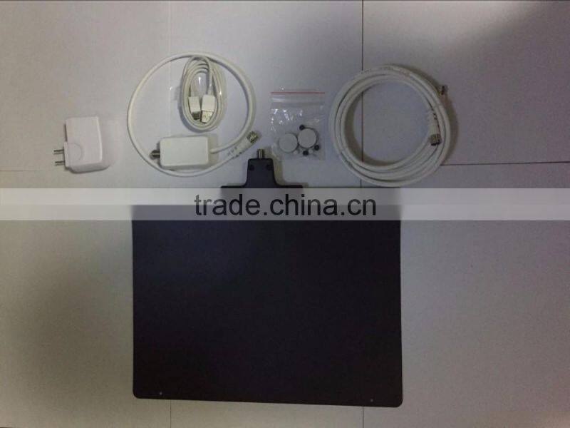 Latest Digital Indoor Tv Antenna Flat Digital HD TV Atenna UIitra-thin 50 Miles Range HD High Gain Flat Antenna Amplified