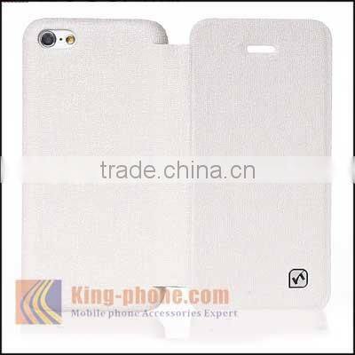 China Wholesale Mobile Phone Leather Flip Case Cover For iPhone 5