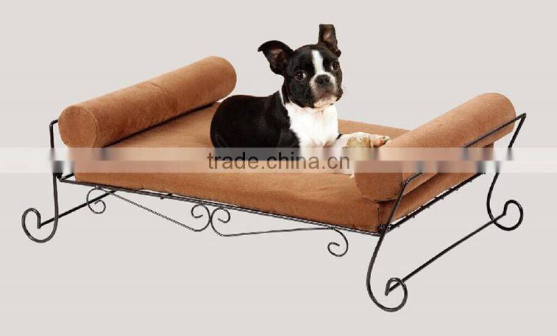 Hot selling Metal Scroll Comfort pet sofa cat dog sofa
