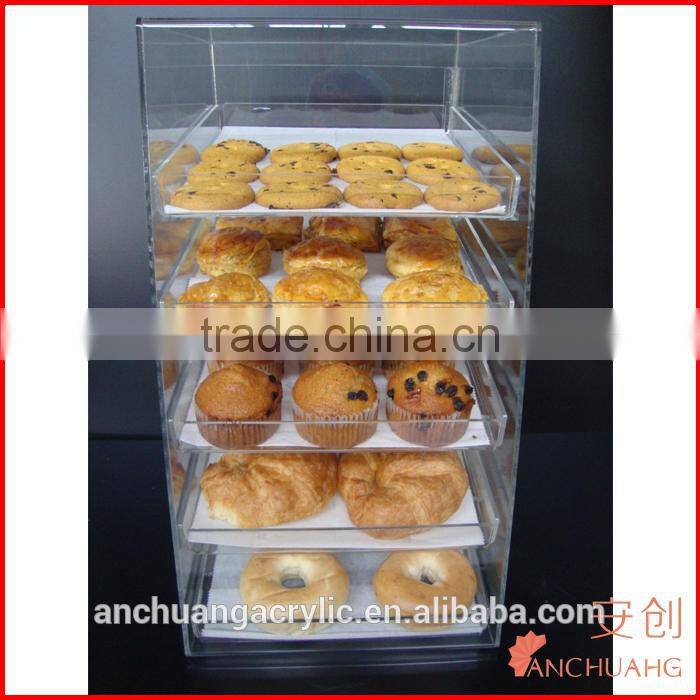 Acrylic Pastry Bakery Donuts Cupcake Display Case with Trays