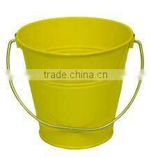 Red Metal Children Bucket With Handle