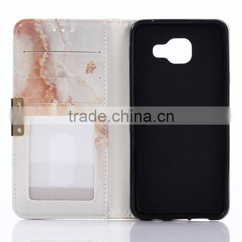 Noble design high quality marble PU card bumper/pocket cell phone case for Samsung