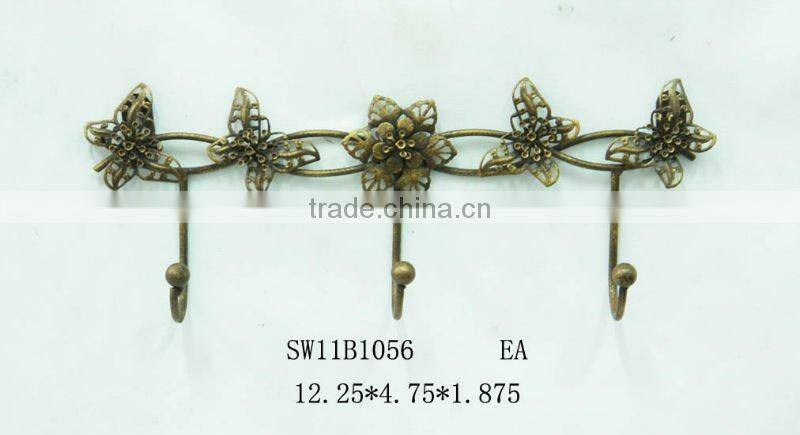 NEW style iron flower wall decoration with hook