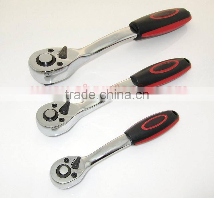 1/2" 3/8" 1/4" Ratchet Wrench (Socket Set) Quick Release wrench 72t Cr-v