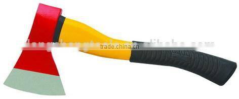 carbon steel kitchen axe with fiber glass handle