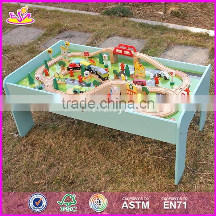 Top fashion funny activity toys wooden kids toy train W04C071-S