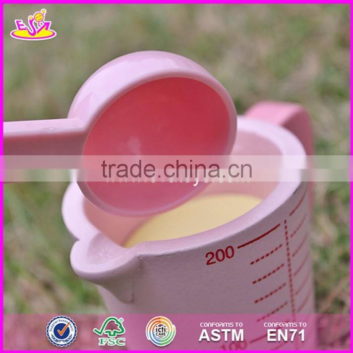 2017 New products children pretend play wooden toy set make a cake W10D013