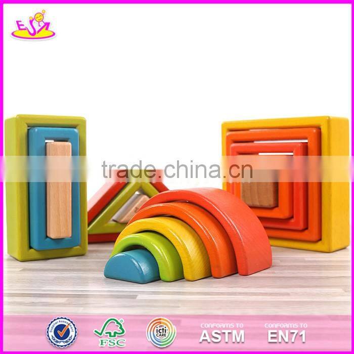 2017 New design best preschool building blocks wooden brick toys for kids W13A136