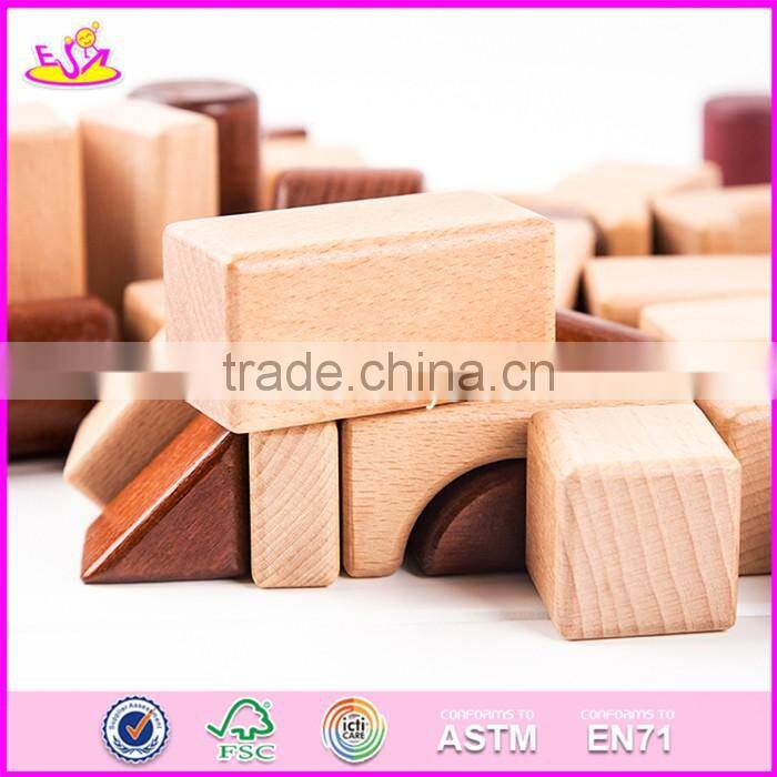 2017 New design best construction natural wooden building toys for children W13A132