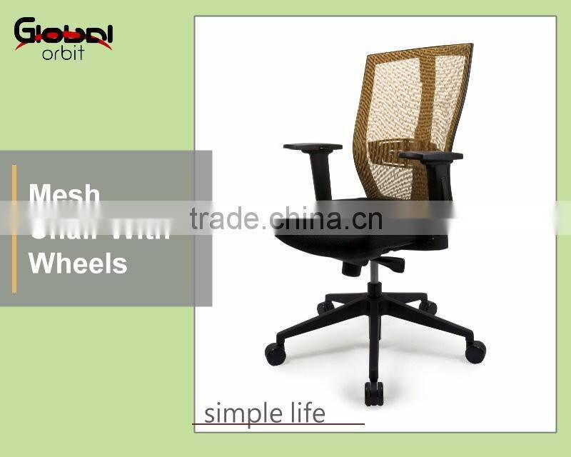 Ventilate back height adjustable reception ergonomic office swivel chairs