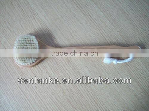 long handle wooden bath soft bristle brush