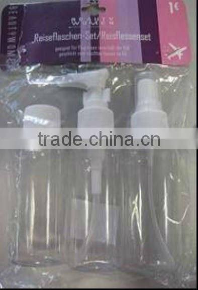 3pcs PET 75ml travel bottles set/cosmetic bottle