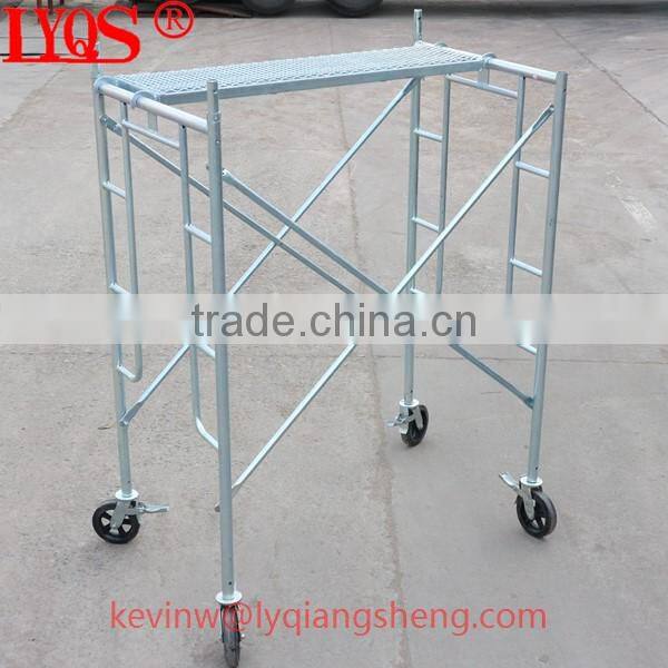 Ladder frame scaffolding platform for construction
