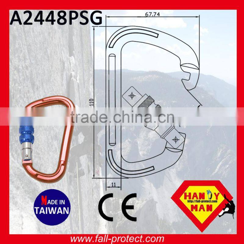 22KN Mountain Climbing Aluminum Carabiner With CE certificate